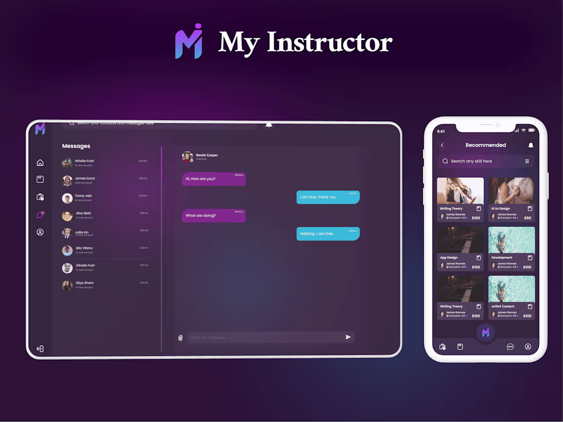 Cover image for My Instructor, Tutor Web App