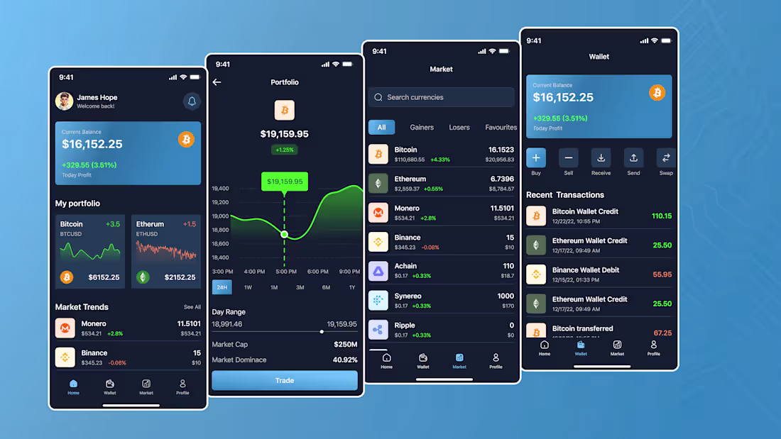 Cover image for Cryptocurrency Mobile App 