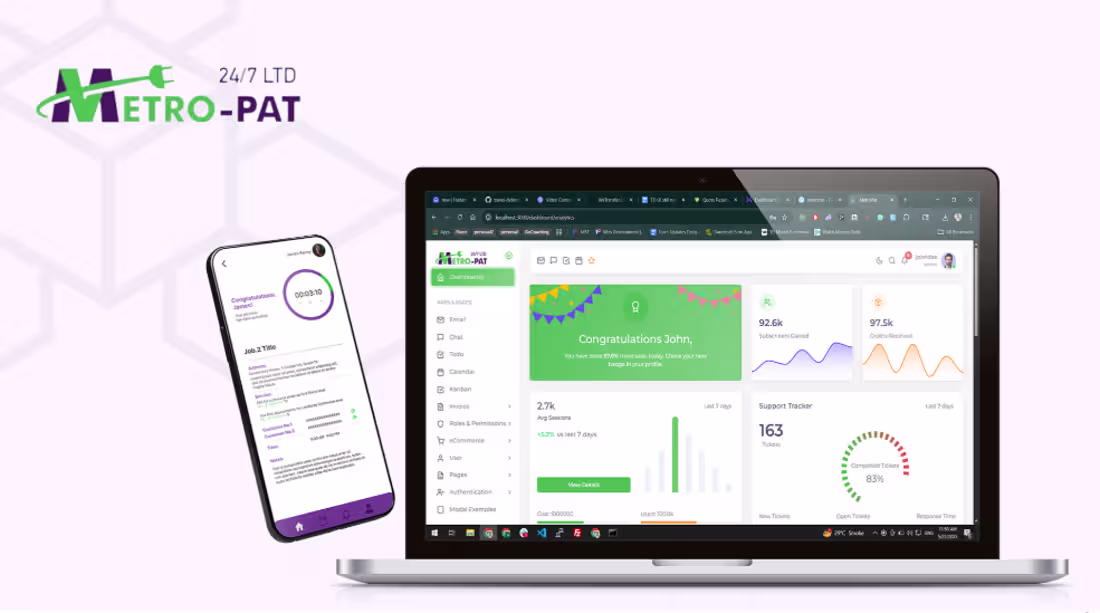 Cover image for Metro-PAT – CRM & Mobile App Solution for Metropat LTD (UK) ...