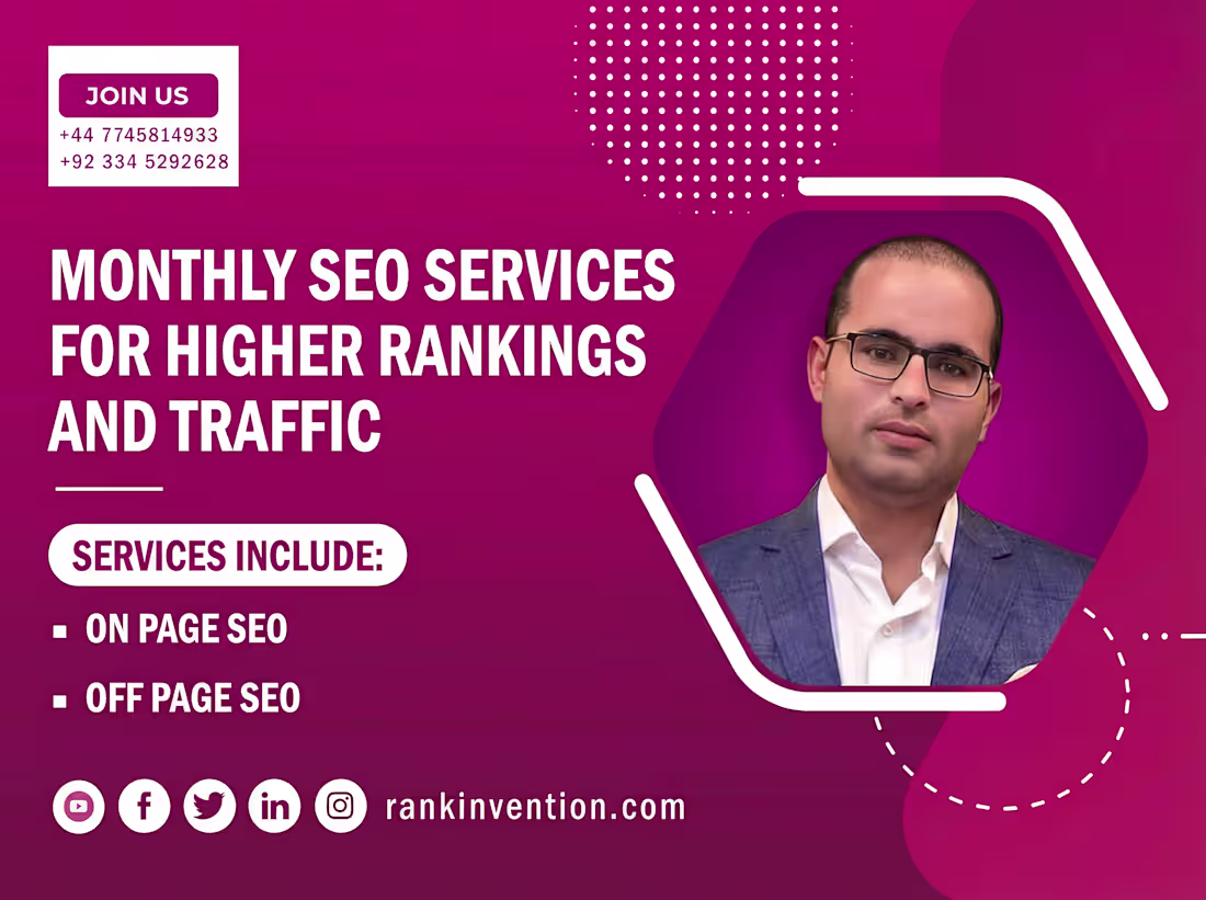 Cover image for Monthly SEO Services for Higher Rankings & Traffic!