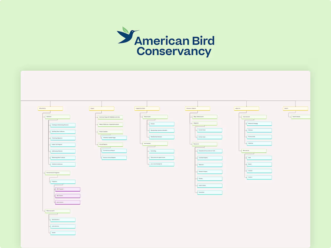 Cover image for American Bird Conservancy (UX Research)