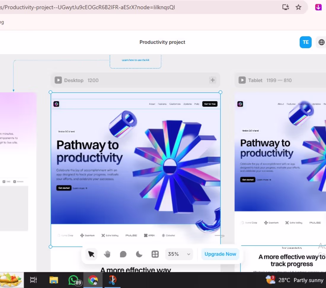 Cover image for Just wrapped up this Framer project — “Pathway to Productivi...