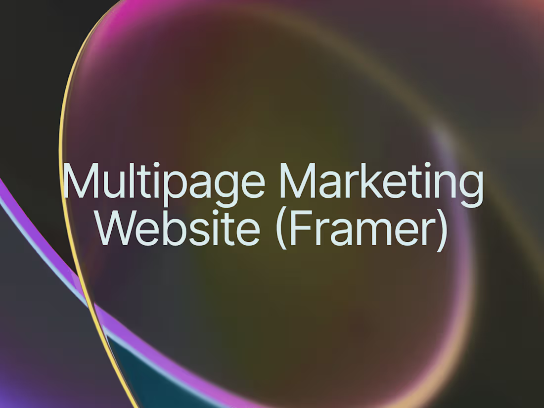 Cover image for Multipage Marketing Website (Framer)