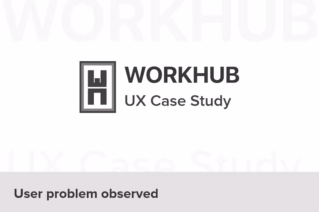 Cover image for UX Case Study for Workhub