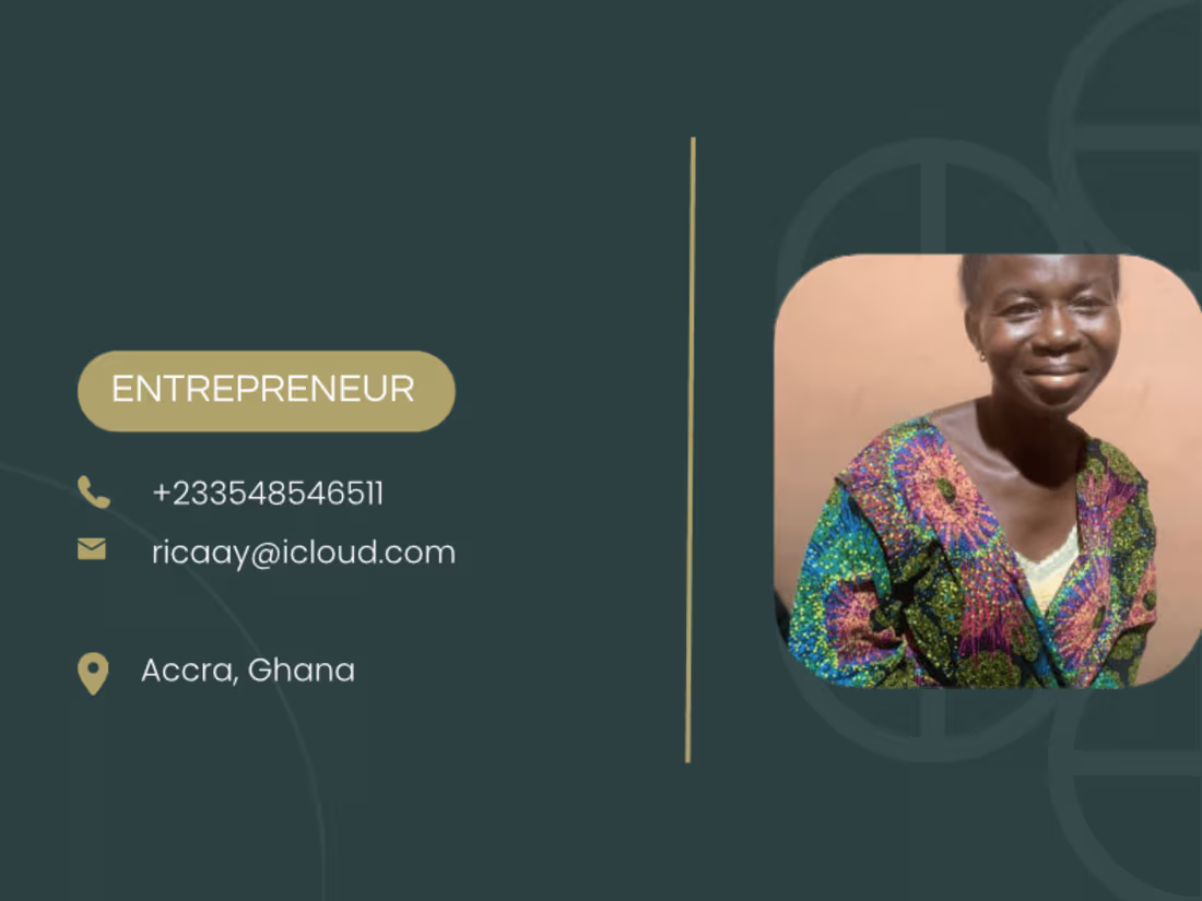 Cover image for Business card for Miss Grace