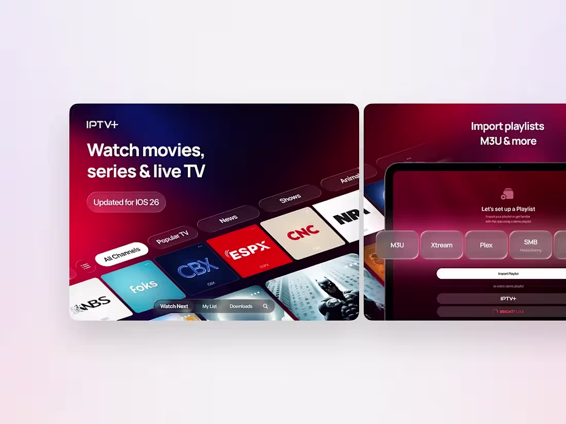 Cover image for Streaming App Screenshots iPad