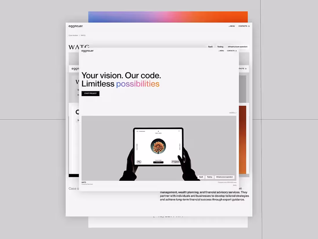 Cover image for Eggnauer | Web & Mobile Visual System for Tech Case Studies