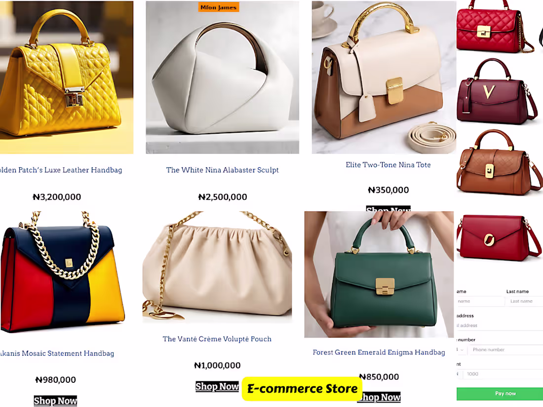 Cover image for Full Luxury E-Commerce Store Design,