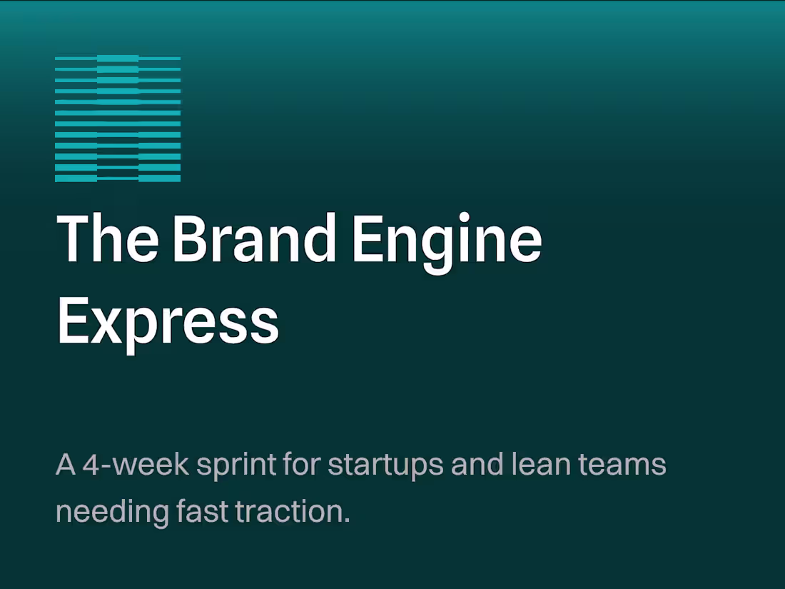 Cover image for The Brand Engine Express (Strategy, Visual Identity, Social Kit)