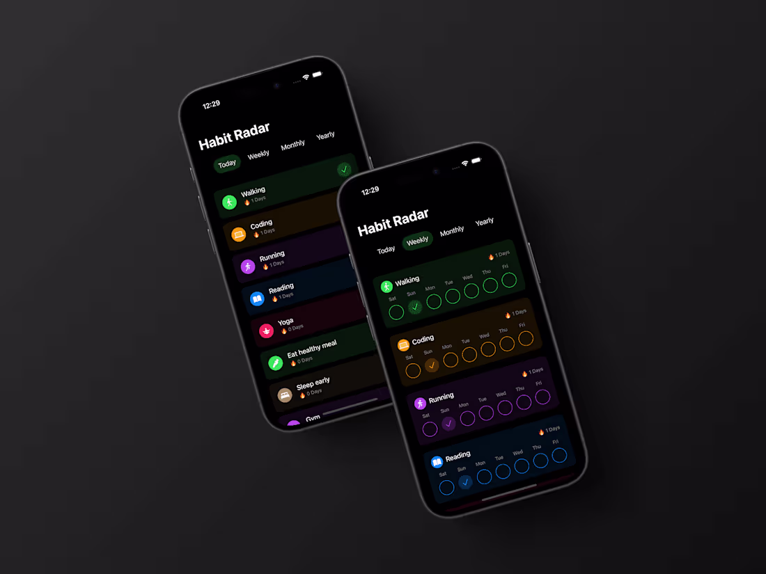 Cover image for Habit Radar: a habit tracking app built with SwiftUI