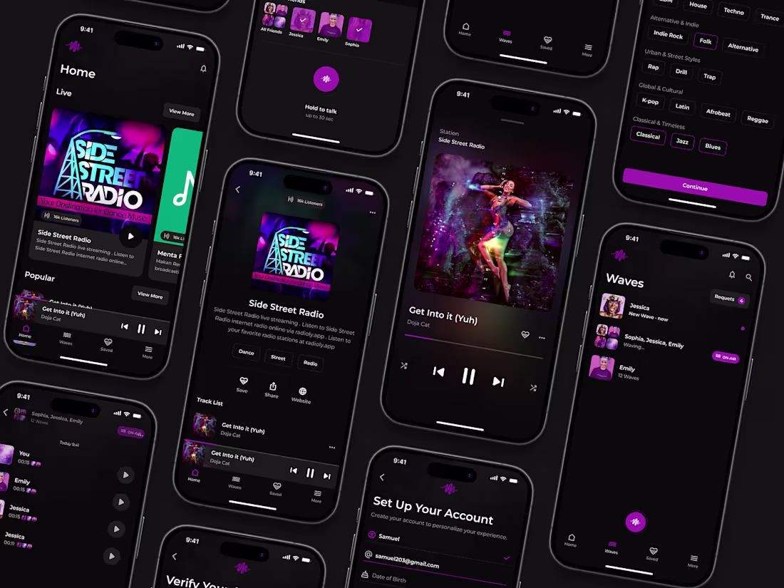 Cover image for EchoFM – Dark-Themed Radio App UI