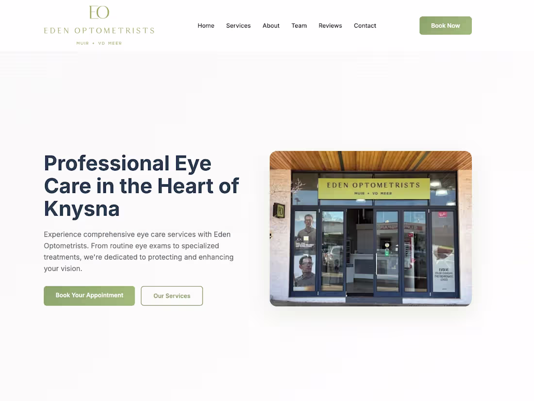 Cover image for Eden Optometrists