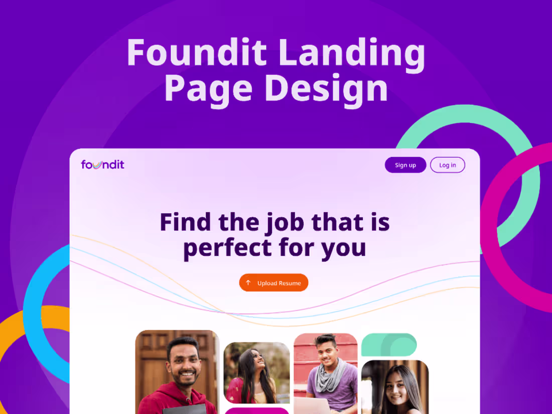 Cover image for Foundit Landing Page Concept | Website Re-design