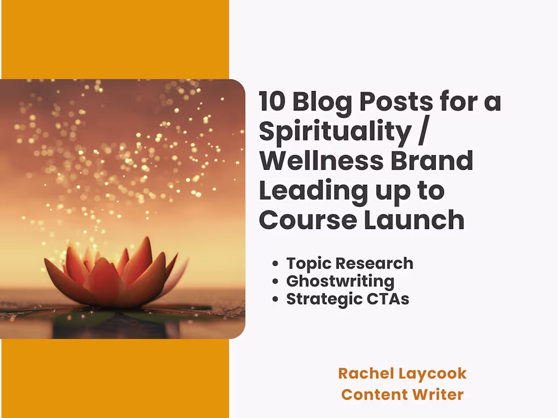 Cover image for Blog Writing for Wellness Brand