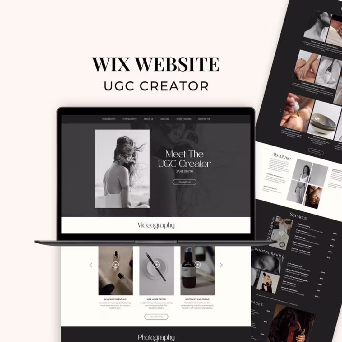 Cover image for UGC Portfolio Wix Website Template,