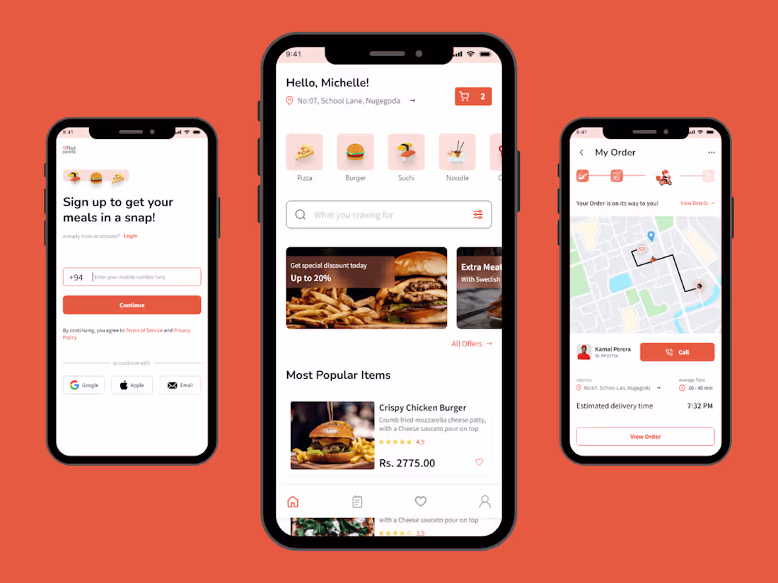 Cover image for Mobile App UI Design - Red Panda