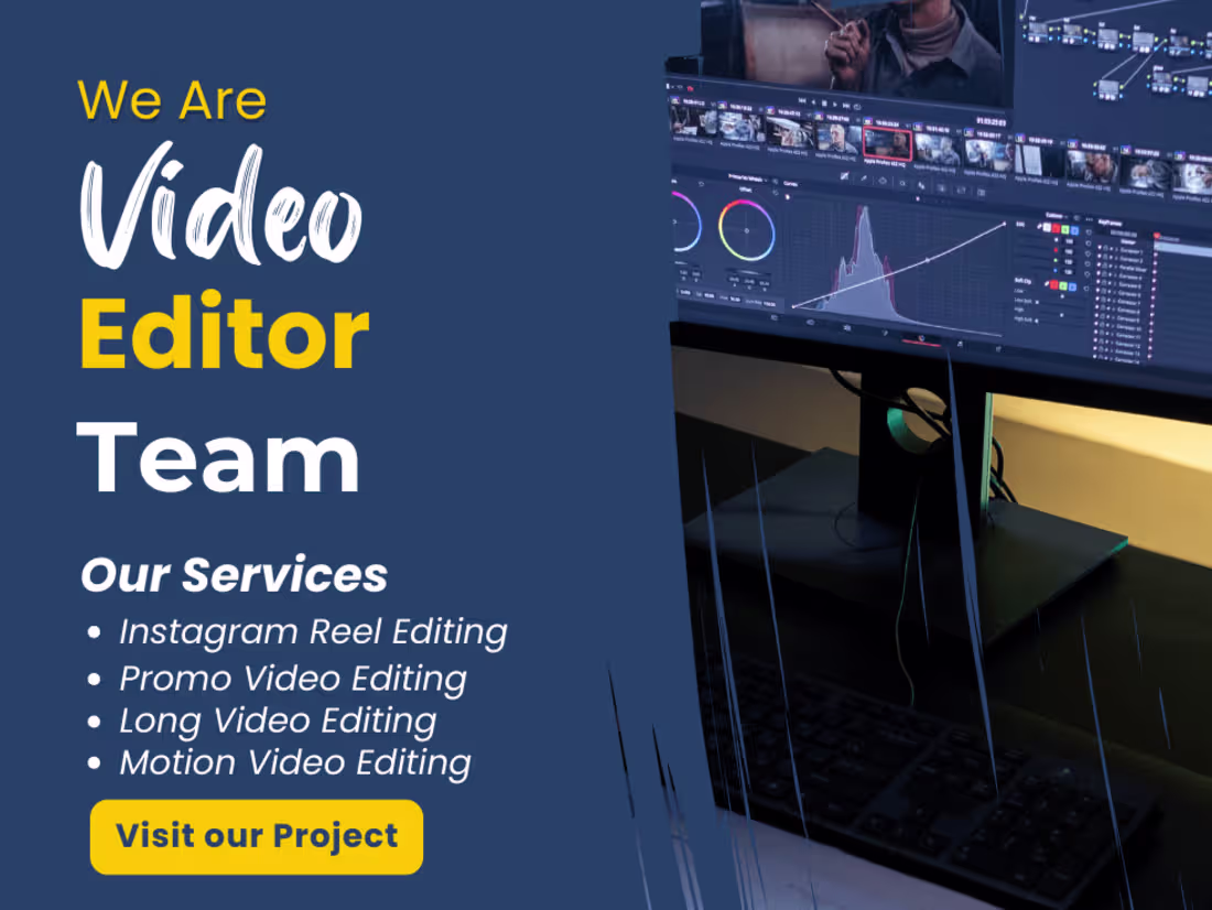 Cover image for We will edit motion video and cinematic video.