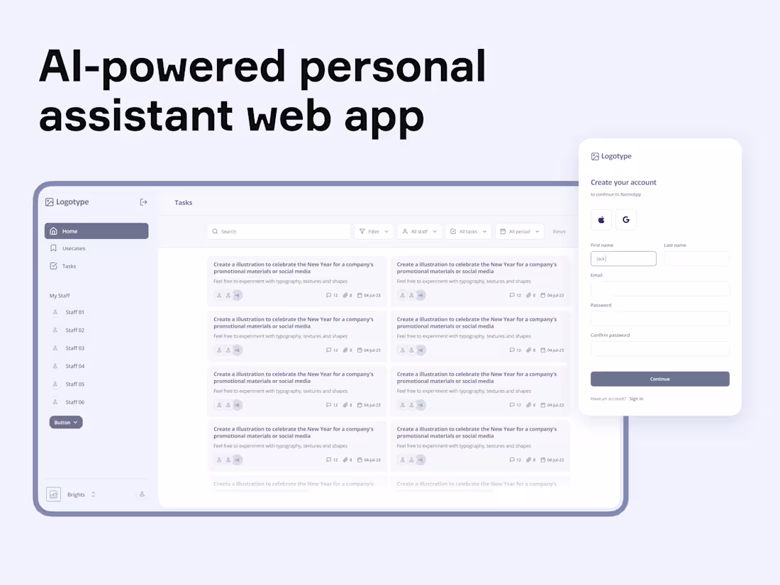 Cover image for AI-powered personal assistant web app