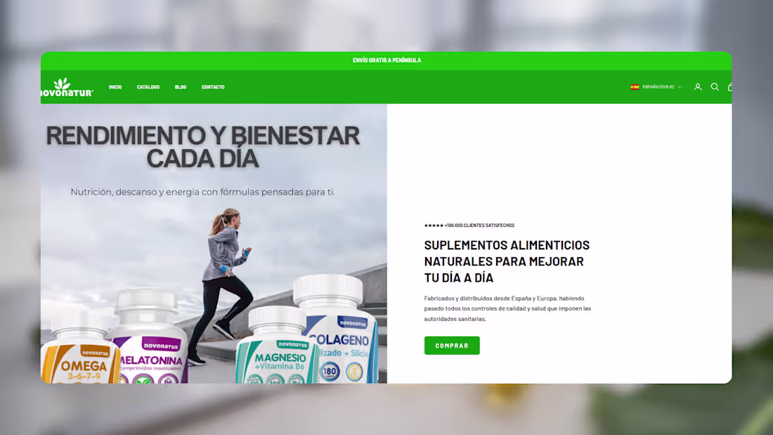 Cover image for Tienda online de suplementación