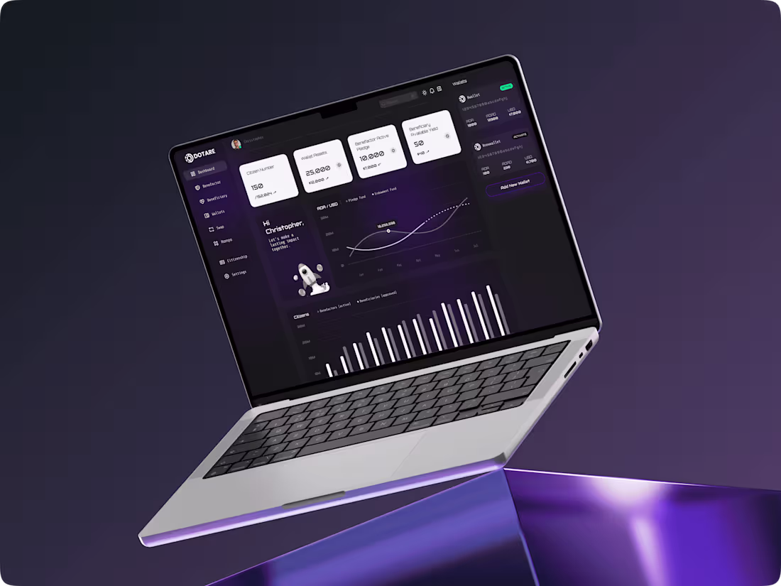 Cover image for DOTARE Dashboard — Blockchain Platform