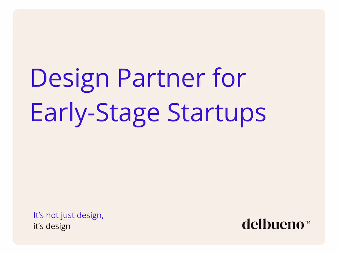 Cover image for Design Partner for Early-Stage Startups