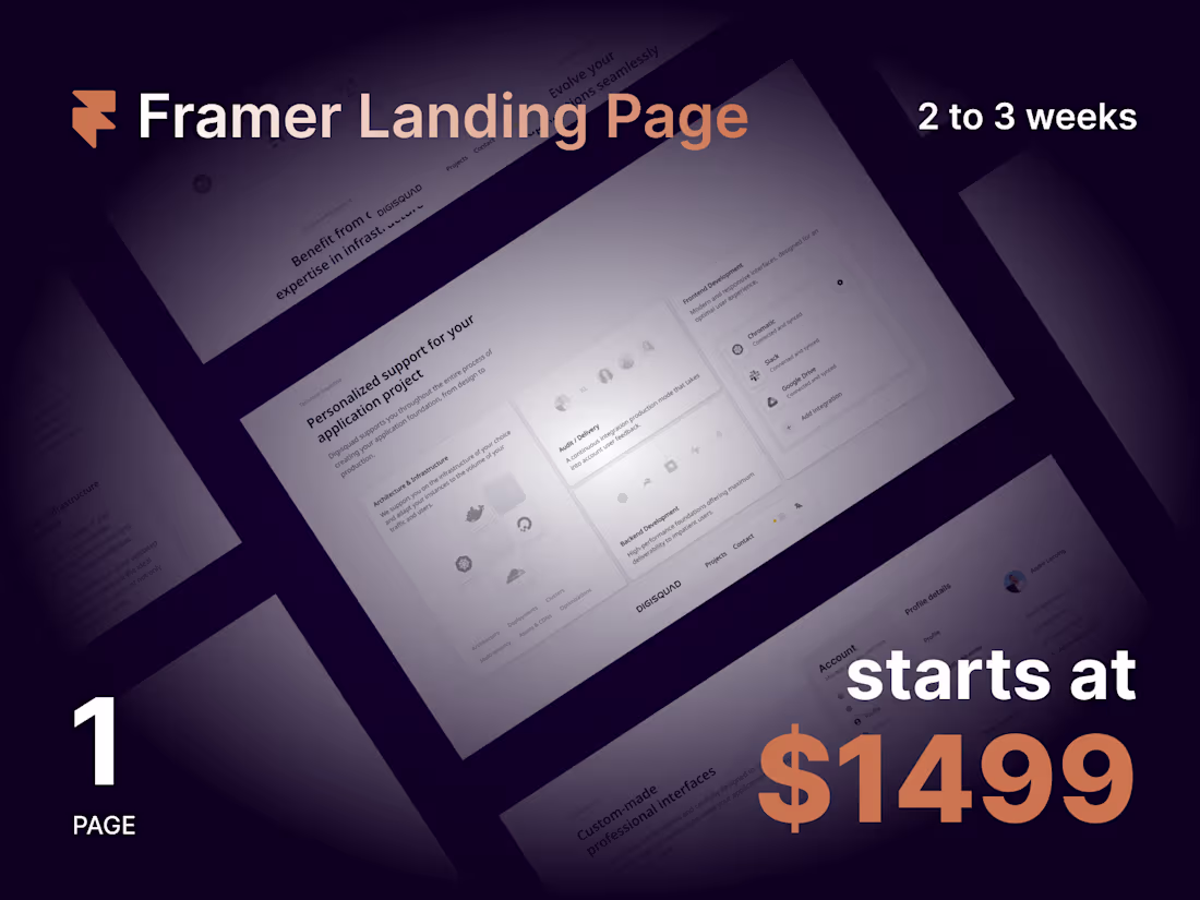 Cover image for Framer Landing Page Design