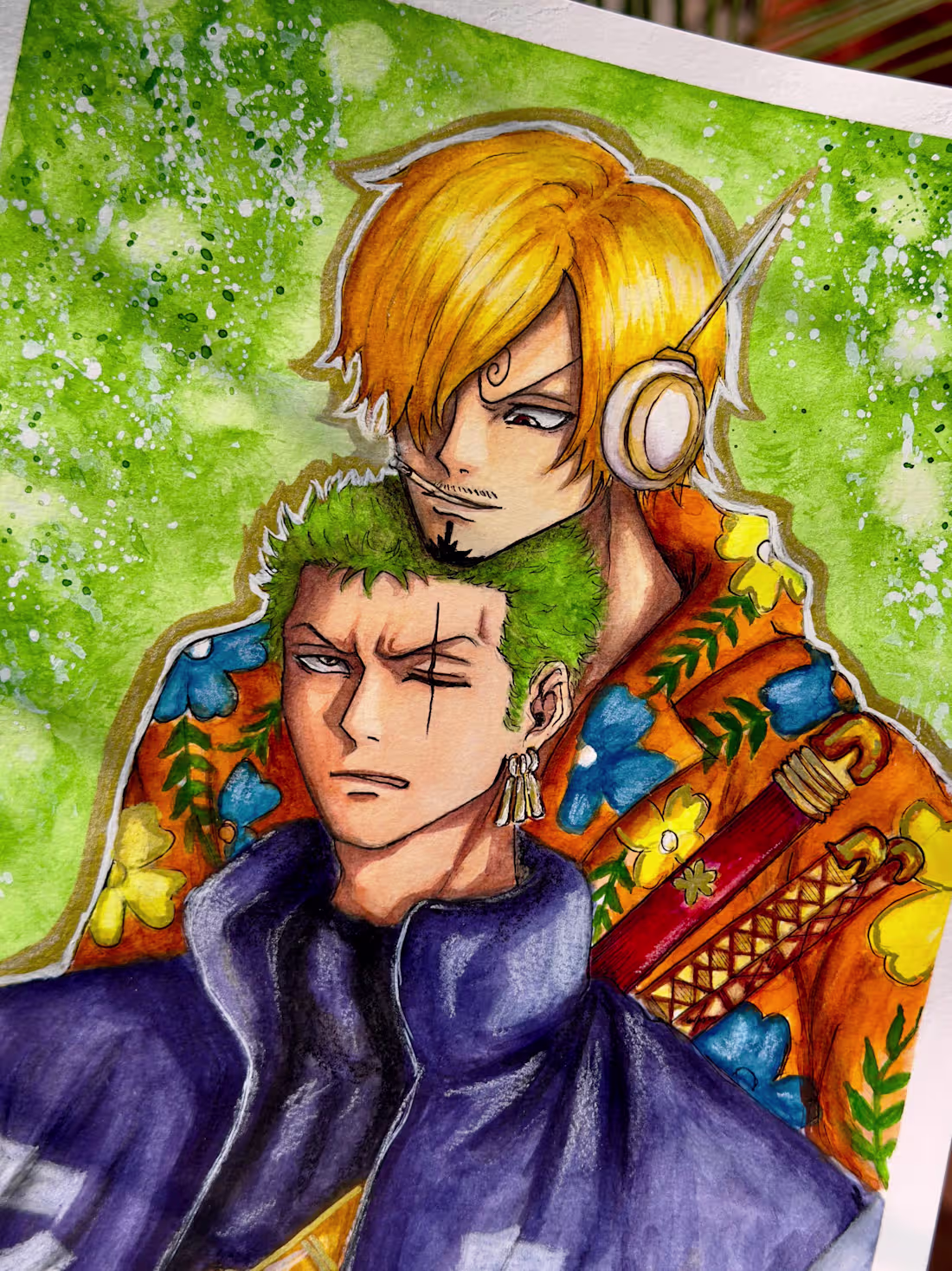 Cover image for Handmade watercolour art of Zoro