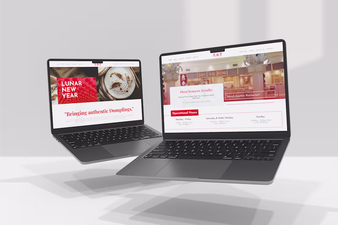 Cover image for Din Tai Fung Landing Page Design