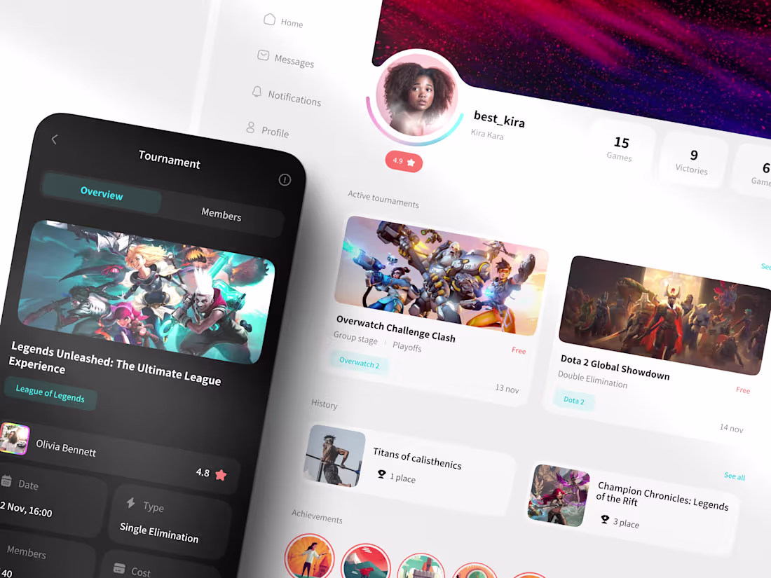 Cover image for Mobile & Web Design Tournaments Platform