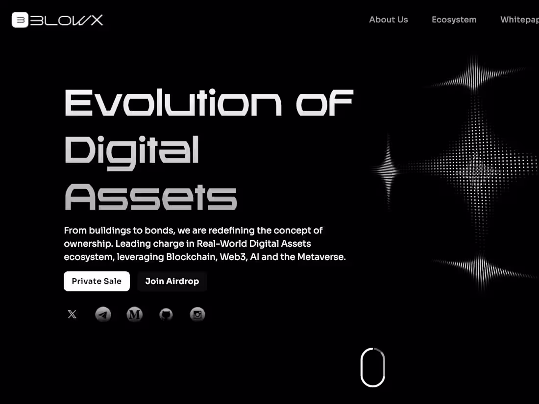 Cover image for BlowX Cryptocurrency Landing page website design