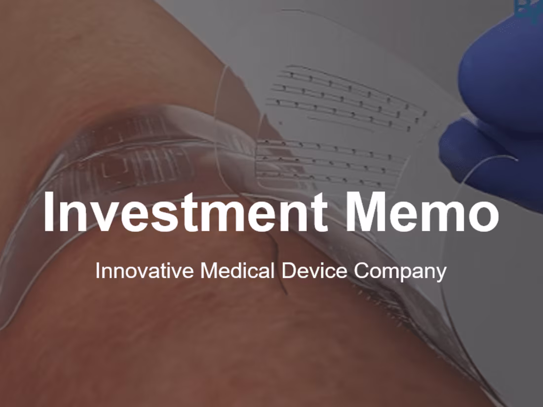 Cover image for Investment Memorandum