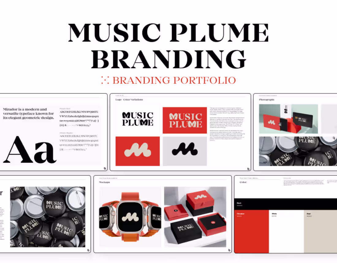 Cover image for Music Plume Branding Project on Behance