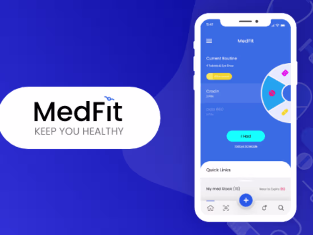 Cover image for https://www.behance.net/gallery/137545459/MedFit-Healthcare-Case