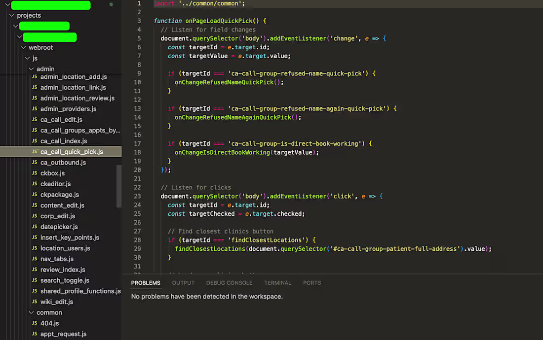 Cover image for One of my more grueling projects. The site had 2 large JavaS...