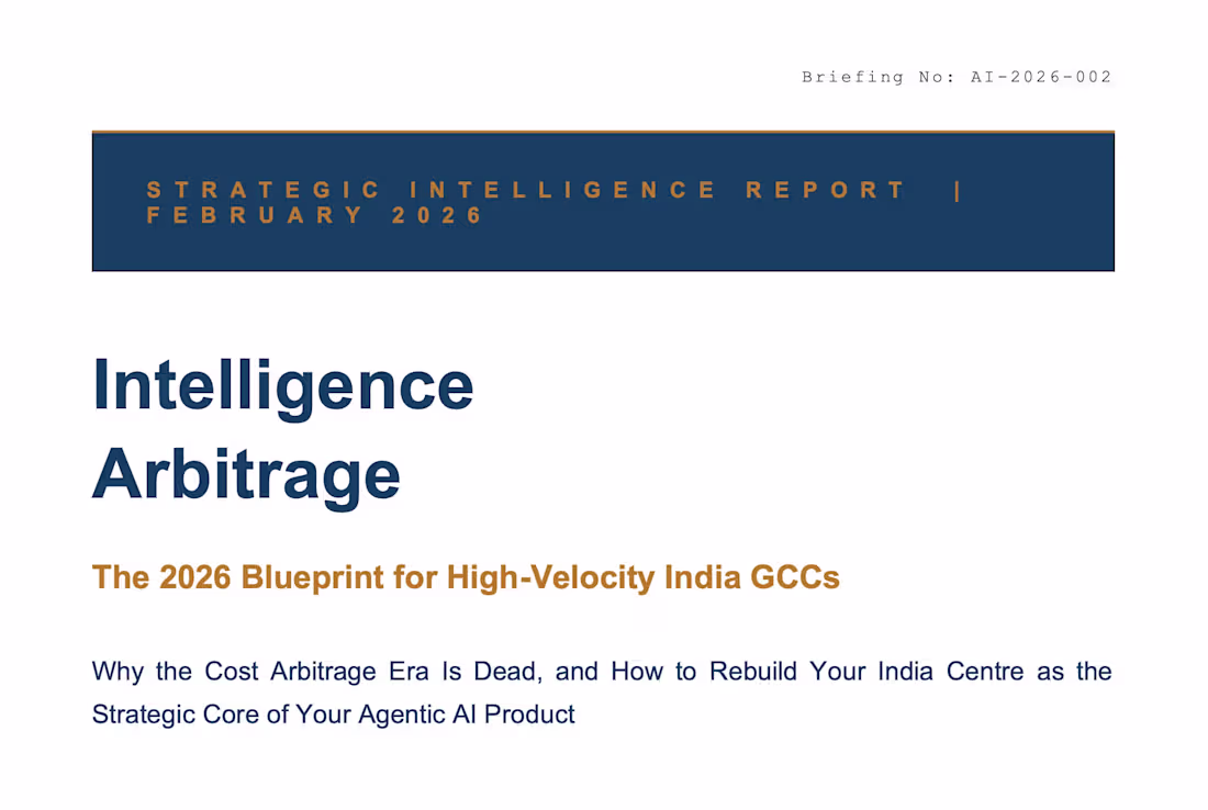 Cover image for Intelligence Arbitrage Blueprint: Whitepaper for India GCCs