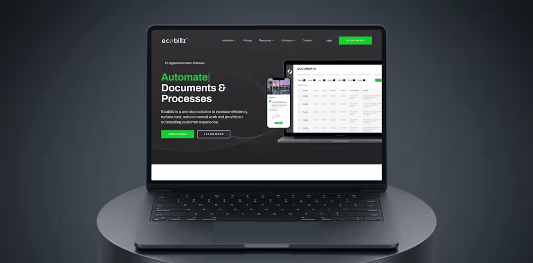 Cover image for Redesigned Ecobillz's website to convey its value proposition