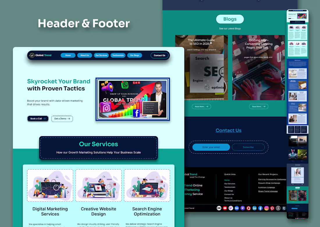 Cover image for Global Trend Homepage Redesign Concept