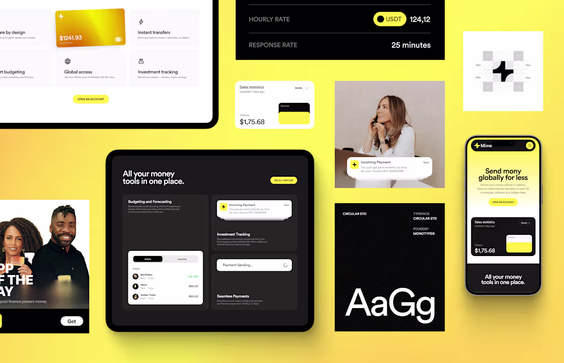 Cover image for Mime Finance Brand Identity & Website