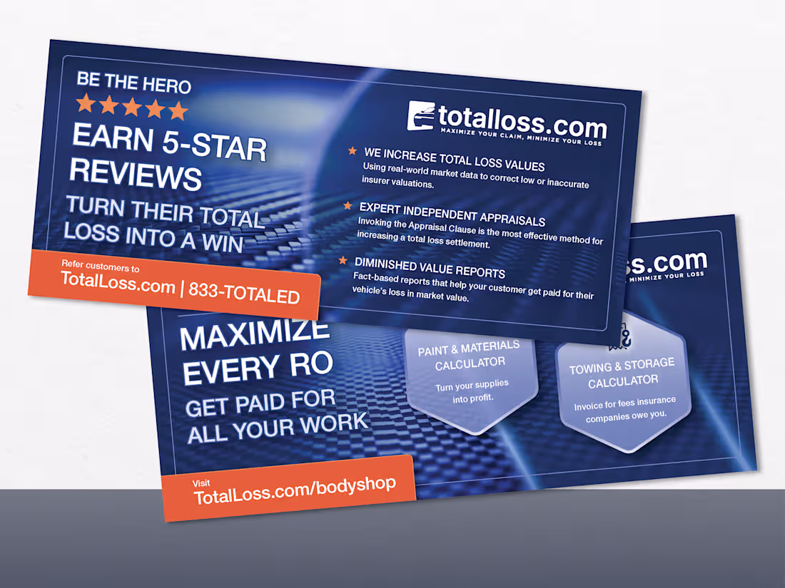 Cover image for Laminated Postcard Design for Auto-Body Shops