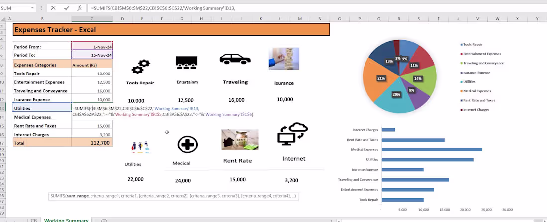 Cover image for Expense Traker in Excel 