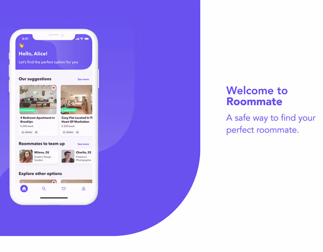 Cover image for Roommate Case Study on Behance