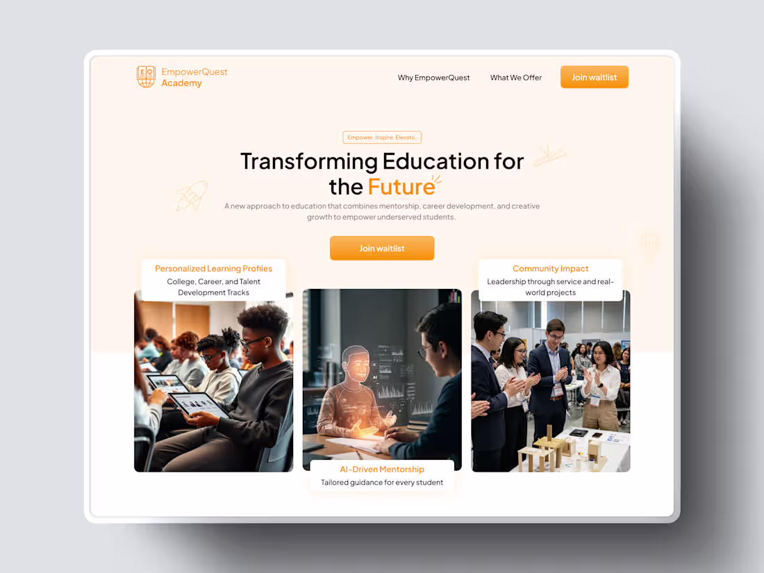 Cover image for Empower Quest Academy Landing Page