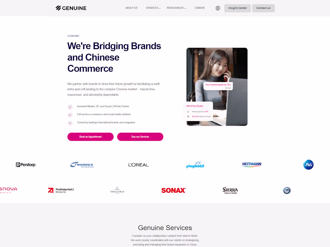 Cover image for Top China E-commerce & Social Media Marketing Agency | Genuine