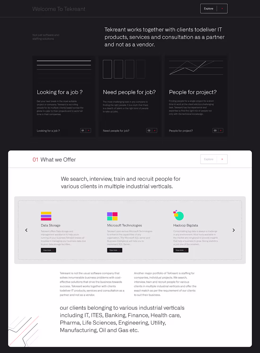 Cover image for Tekreant-Staffing Company on Behance