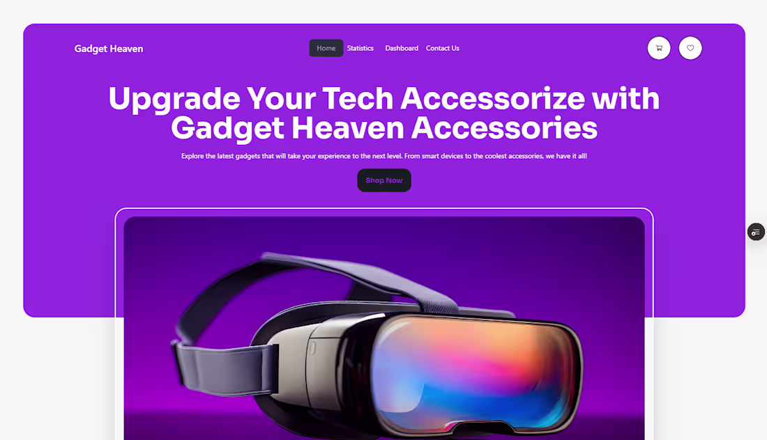 Cover image for UI/UX Prototype – Gadget Heaven (E‑Commerce Platform)