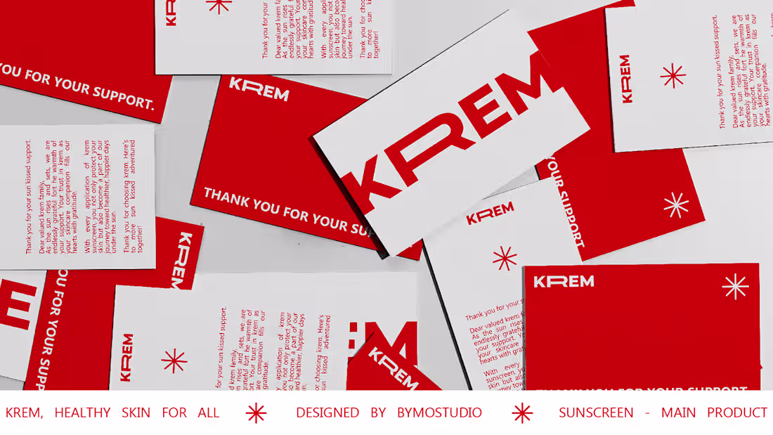 Cover image for KREM, a sunscreen brand :: Behance