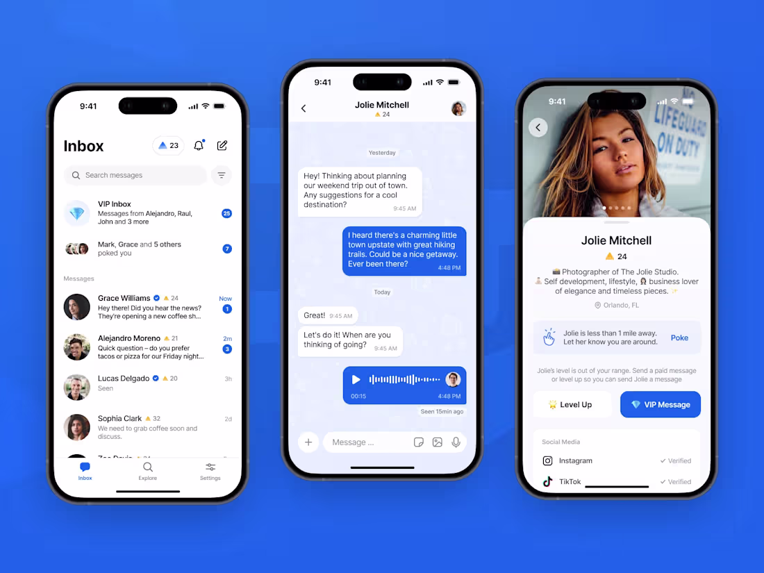Cover image for LevelUp: Full Messaging App Design