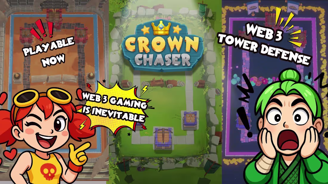 Cover image for CROWN CHASER Trailer | Web3 Mobile Game - YouTube