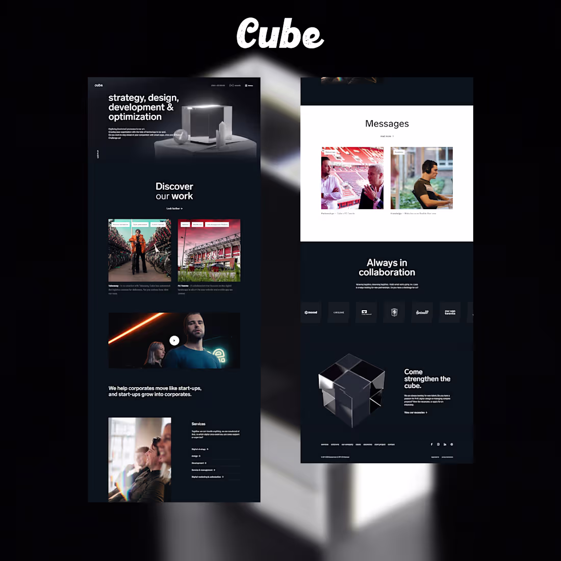Cover image for Cube is a bold, dark-themed