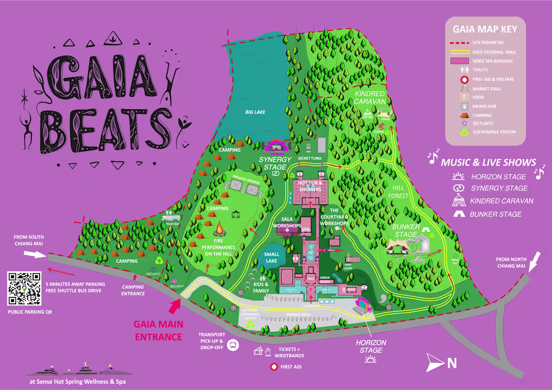 Cover image for Gaia Beats Festival Site Map